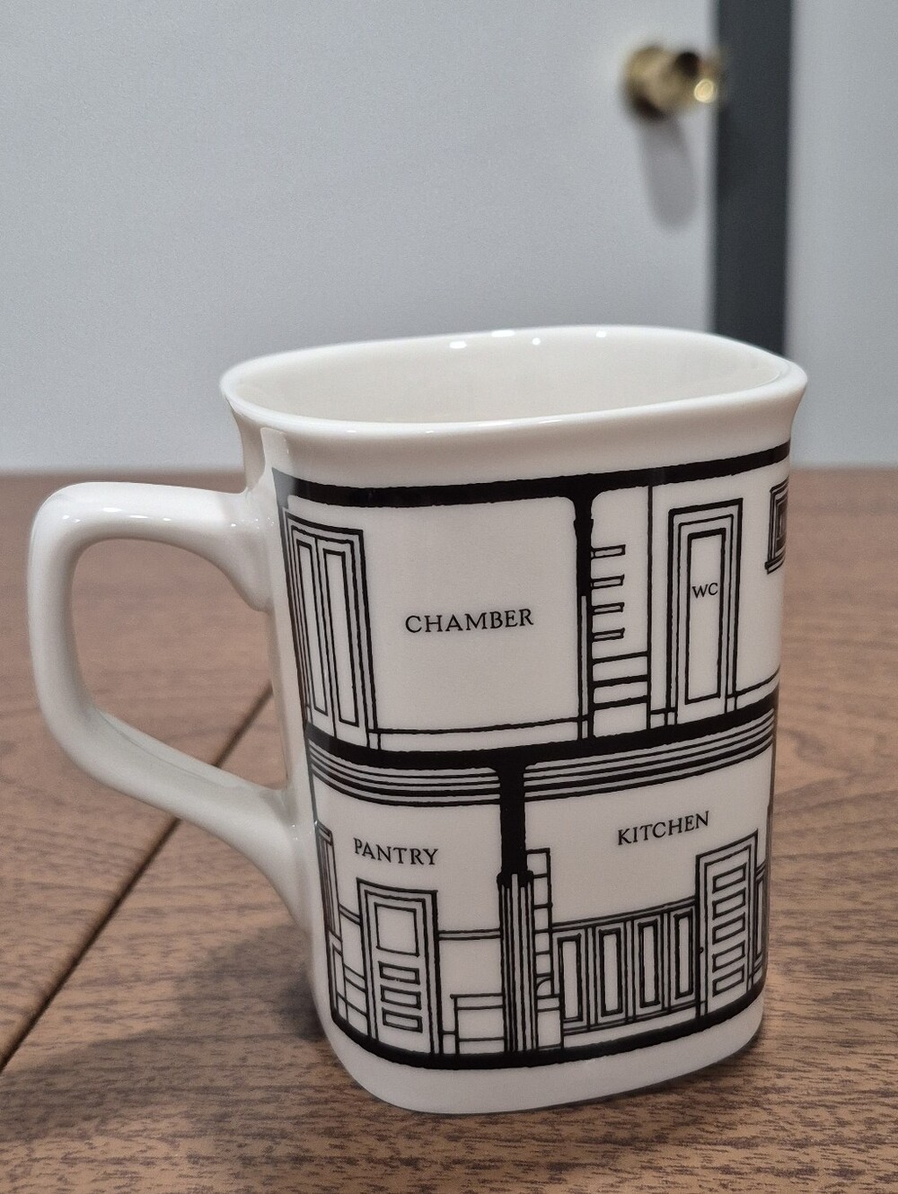 Fishs Eddy Architectural Plan Mug Square Shape